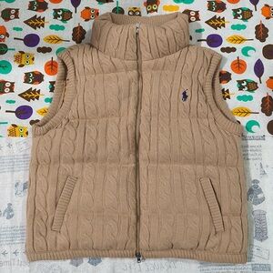 Ralph Lauren Cable Knit Down Vest